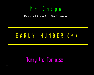 Early Numbers - Tommy the Tortoise